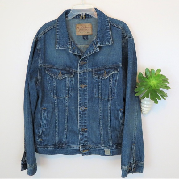 Abercrombie & Fitch Other - Abercrombie & Fitch Blue Denim Work Jacket L